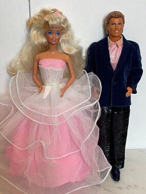Vintage Pretty Surprise Barbie Redressed in Dance Magic and Sparkle Surprise Ken